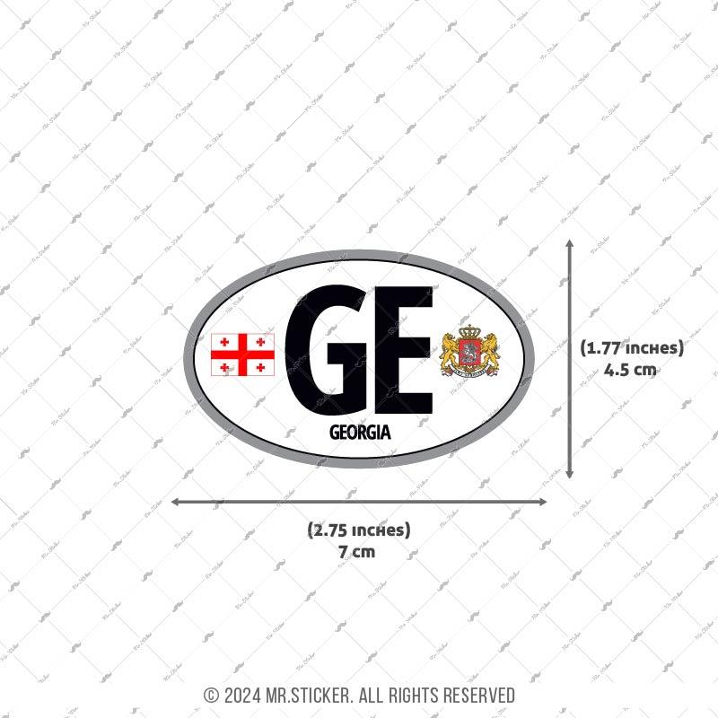 CSE59 Gurcistan (GE) Reflektif Ulke Etiketi