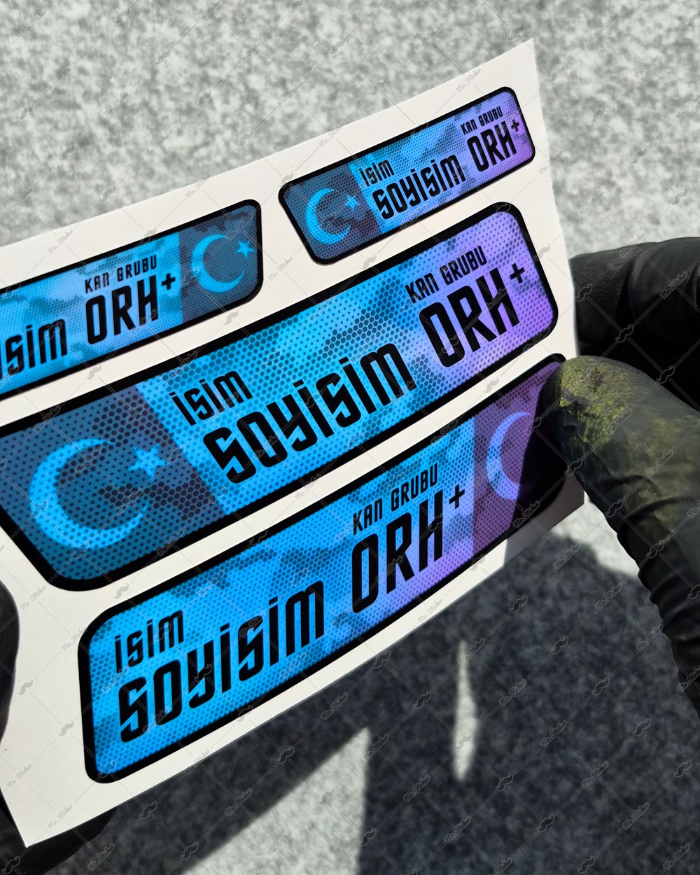 CSFTBT19 İsme Özel Kan Grubu Etiket Seti - Renk Değiştiren Seri