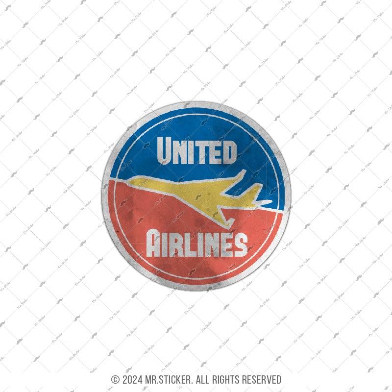 CST2 Eskitme Desenli United Airlines Etiketi