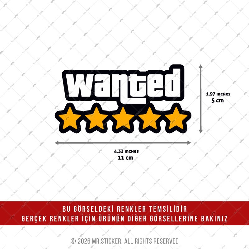 HLG103 Hologram Wanted Yazılı Etiket