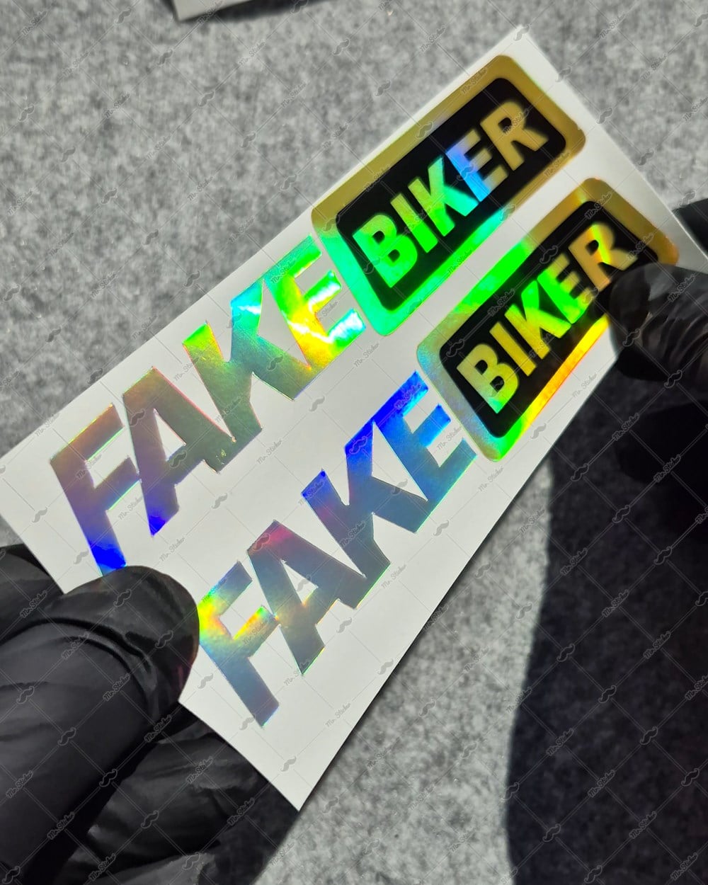 HLG107 Hologram Fake Biker Etiketi