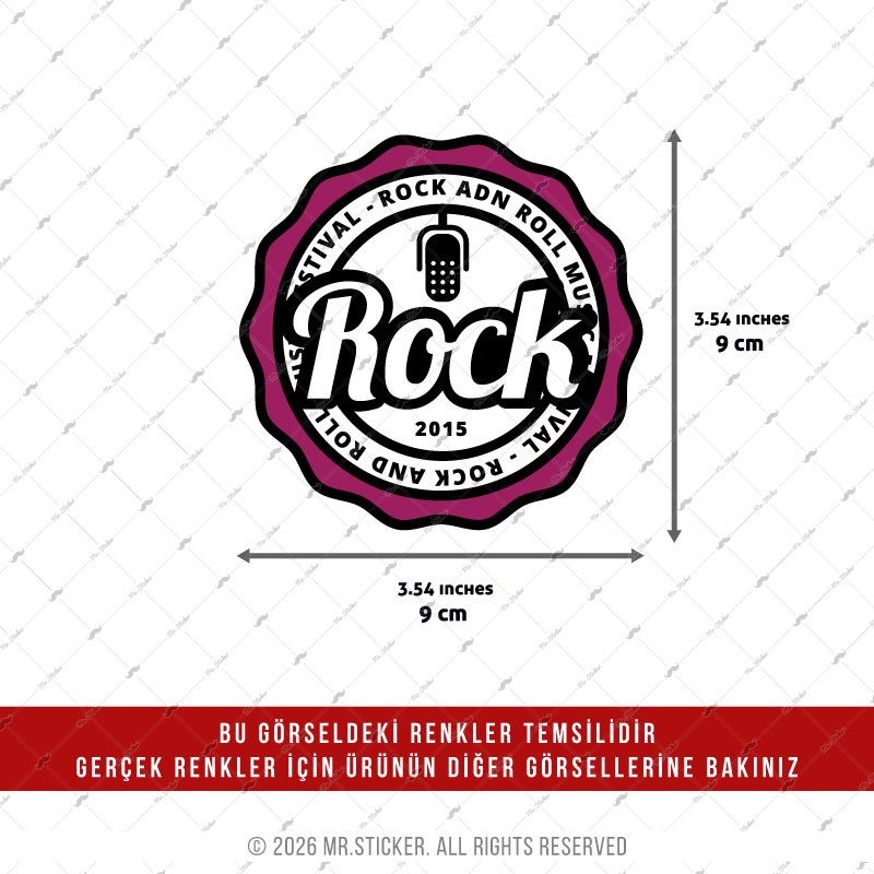 HLG112 Hologram Rock Yazılı Etiket