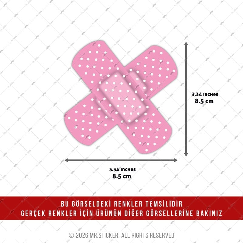 HLG113 Hologram Pembe Yarabandı Etiketi