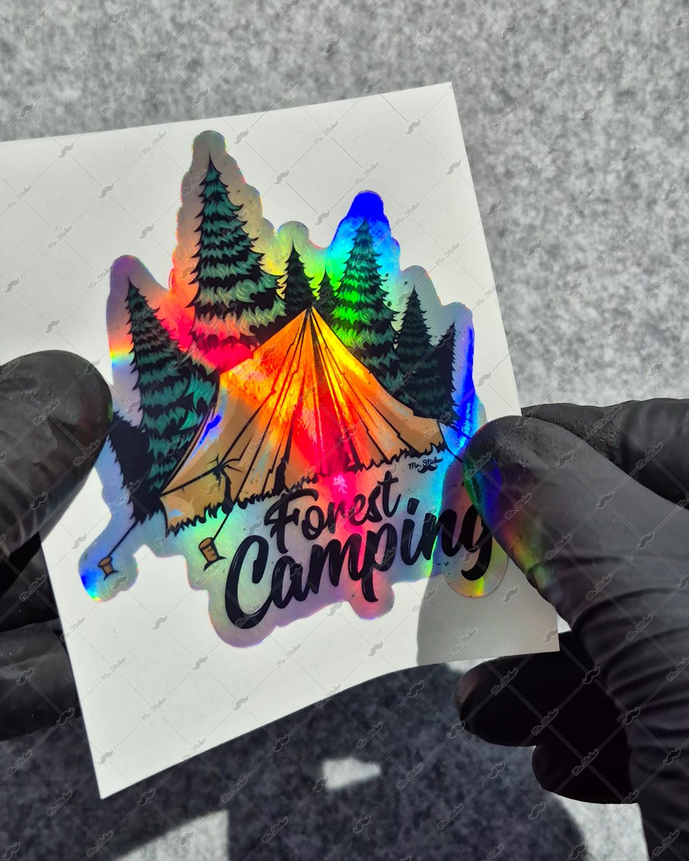 HLG122 Hologram Orman Kampı Yazılı Etiket