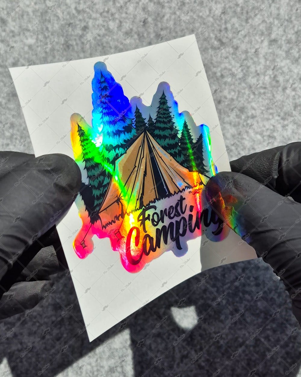HLG122 Hologram Orman Kampı Yazılı Etiket