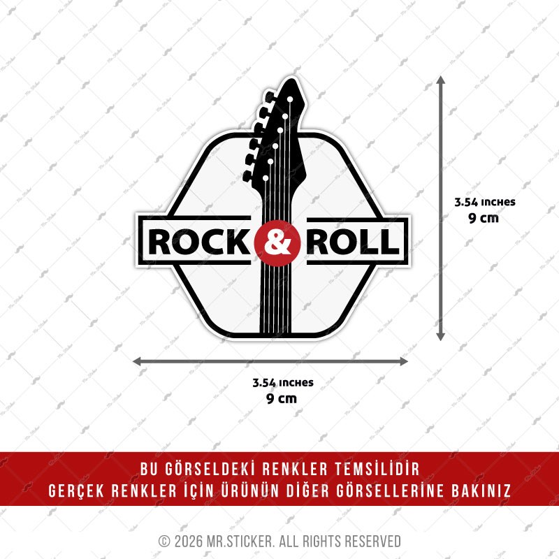 HLG123 Hologram Rock & Roll Yazılı Etiket