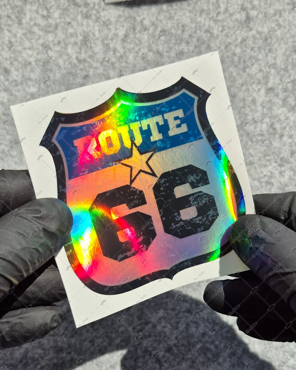 HLG128 Hologram Seri Route 66 Etiketi