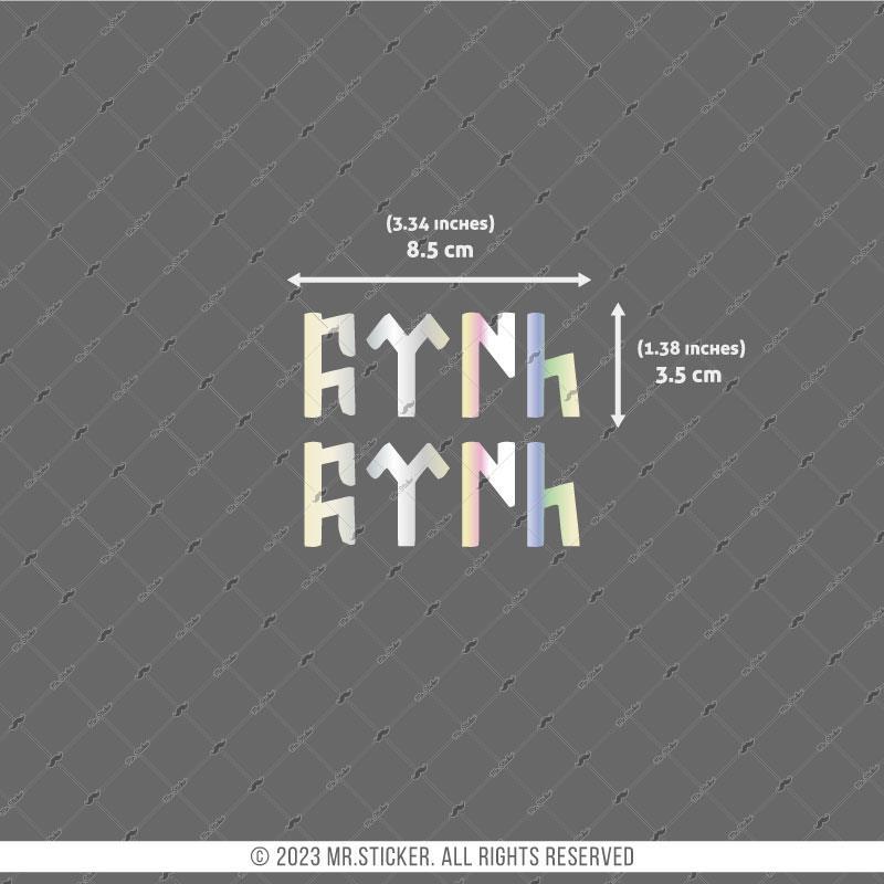 HLG22V2 Hologram Göktürkçe Türk Yazısı İkili Set