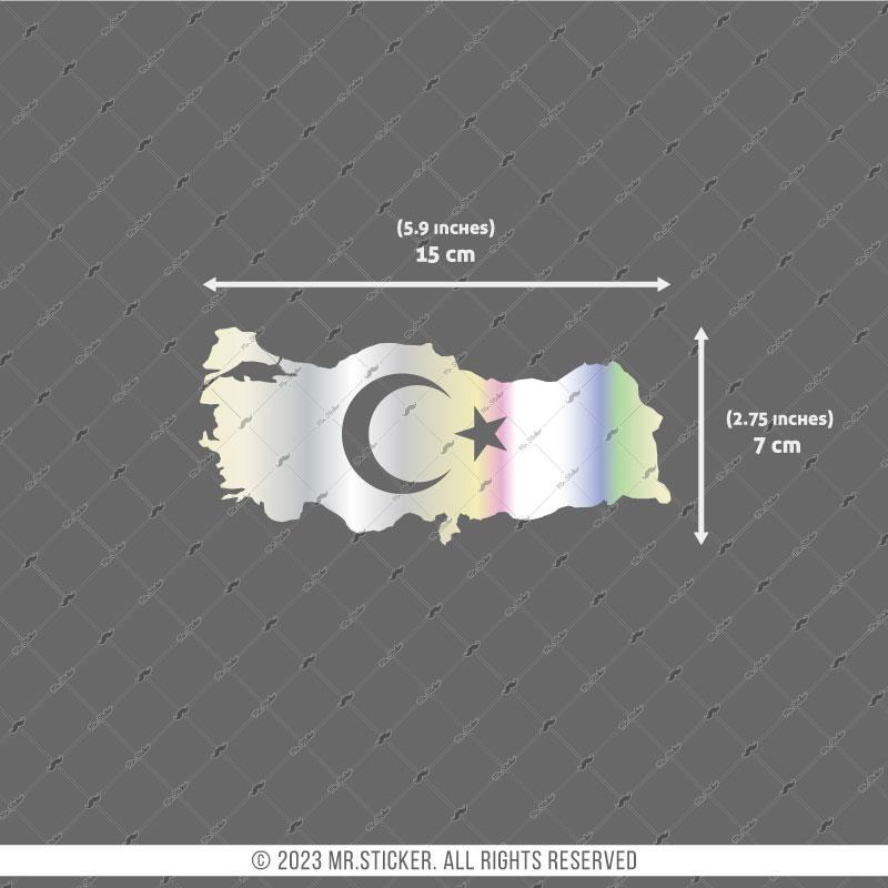 HLG24V2 Hologram Ay Yıldızlı Türkiye Haritası Etiketi