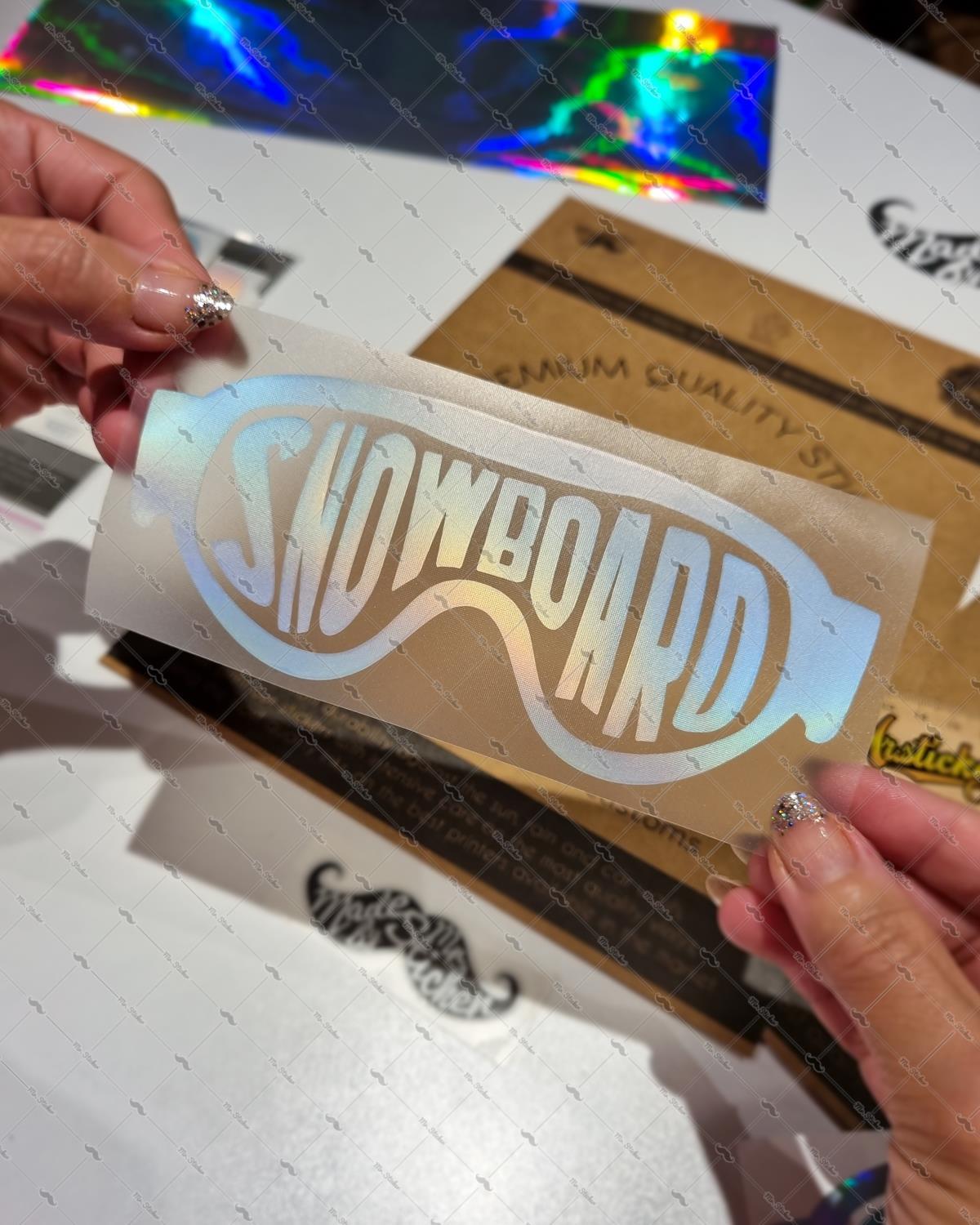 HLG26V2 Hologram Snowboard Yazılı Gözlük Etiketi