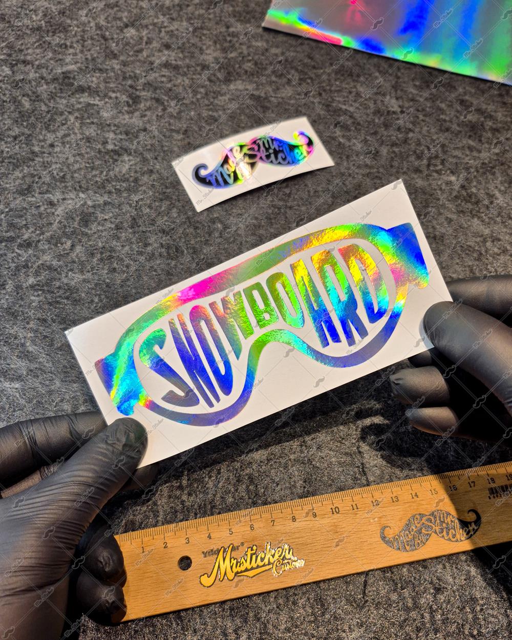 HLG26V2 Hologram Snowboard Yazılı Gözlük Etiketi