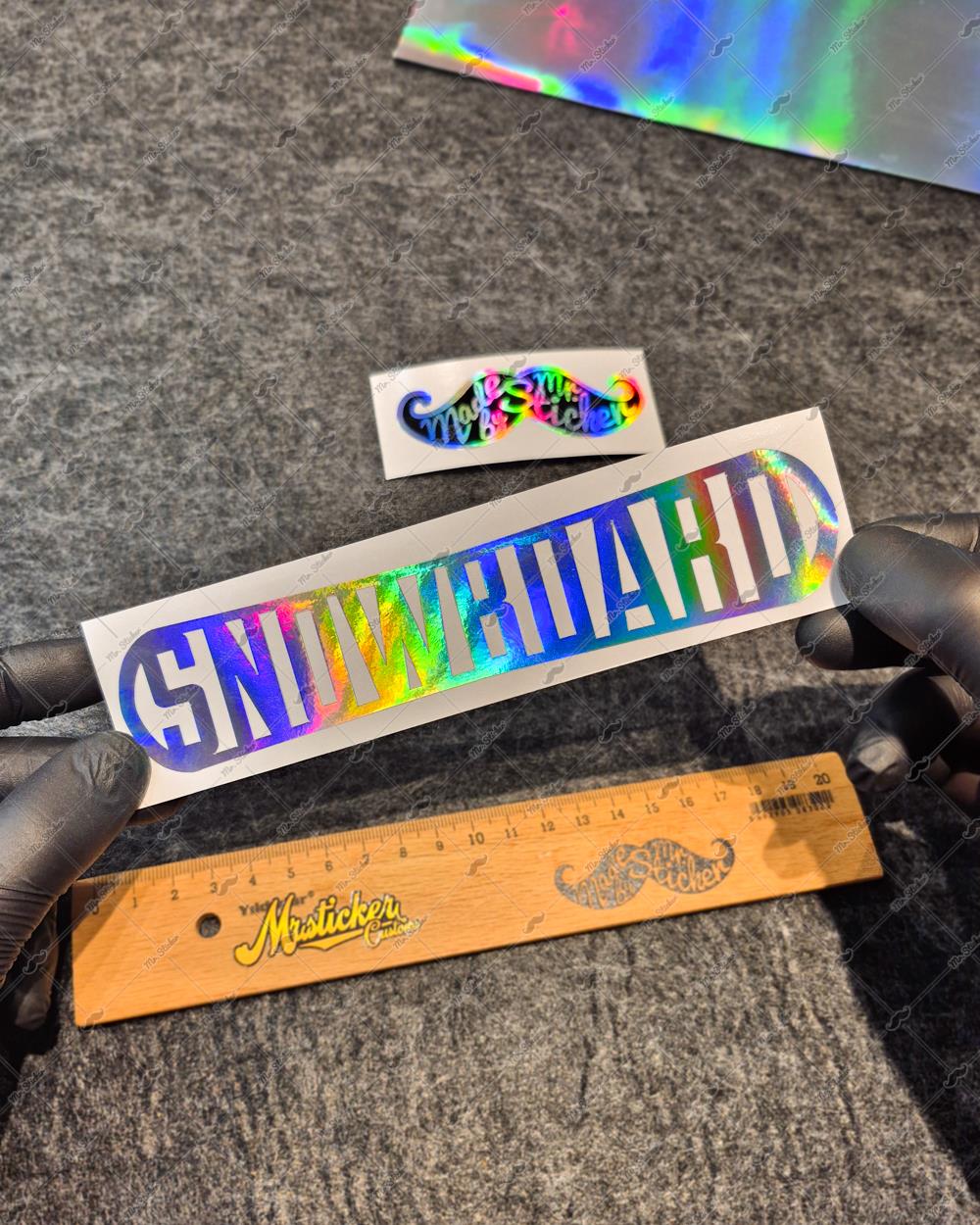 HLG27V2 Hologram Snowboard Yazılı Etiket