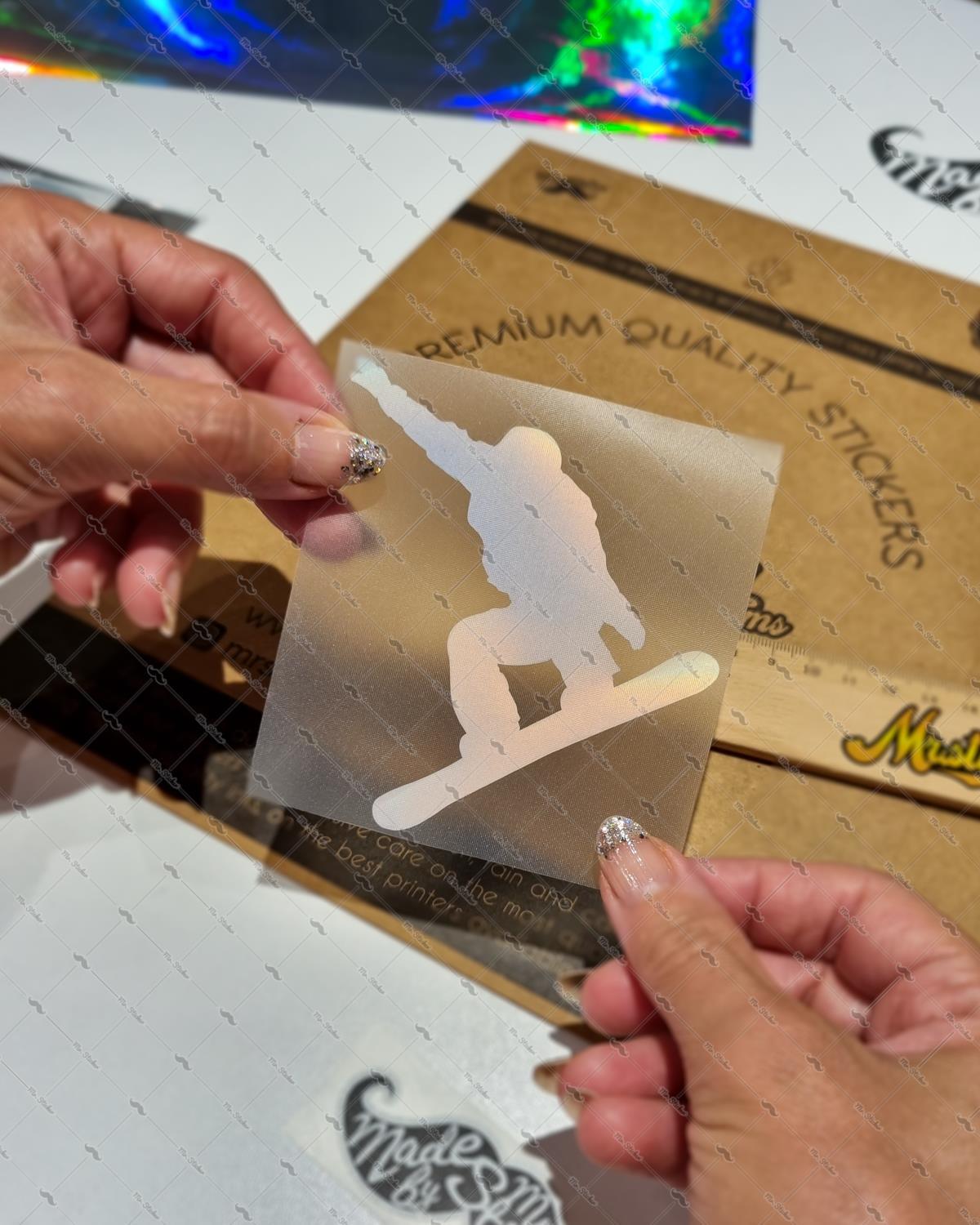 HLG29V2 Hologram Snowboard Silueti Etiketi