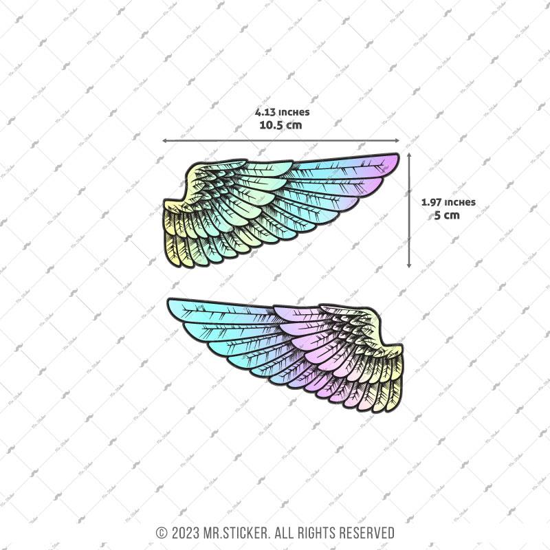 HLG51 Hologram Büyük Boy Kanat Etiketi Sağ Sol Set