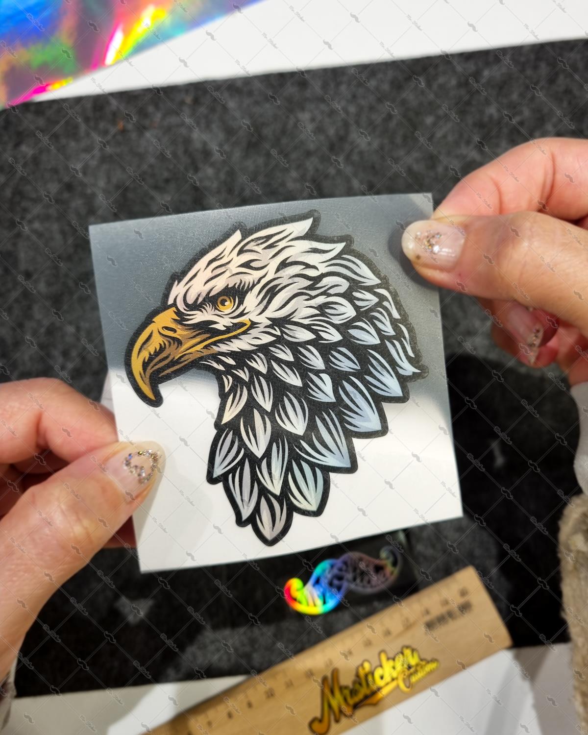 HLG56 Hologram Reflektif Kartal Kafası Etiketi