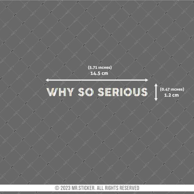 HLG6V2 Hologram Why So Serious Yazılı Kask Vizörü Etiketi 