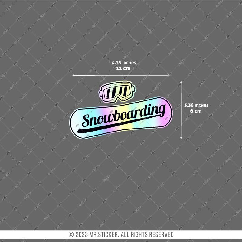 HLG64 Hologram Snowboarding Yazılı Etiket