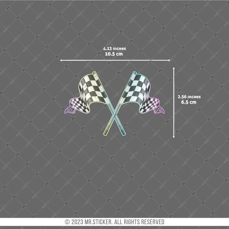 HLG73 Hologram Yarış Bayrakları Etiketi