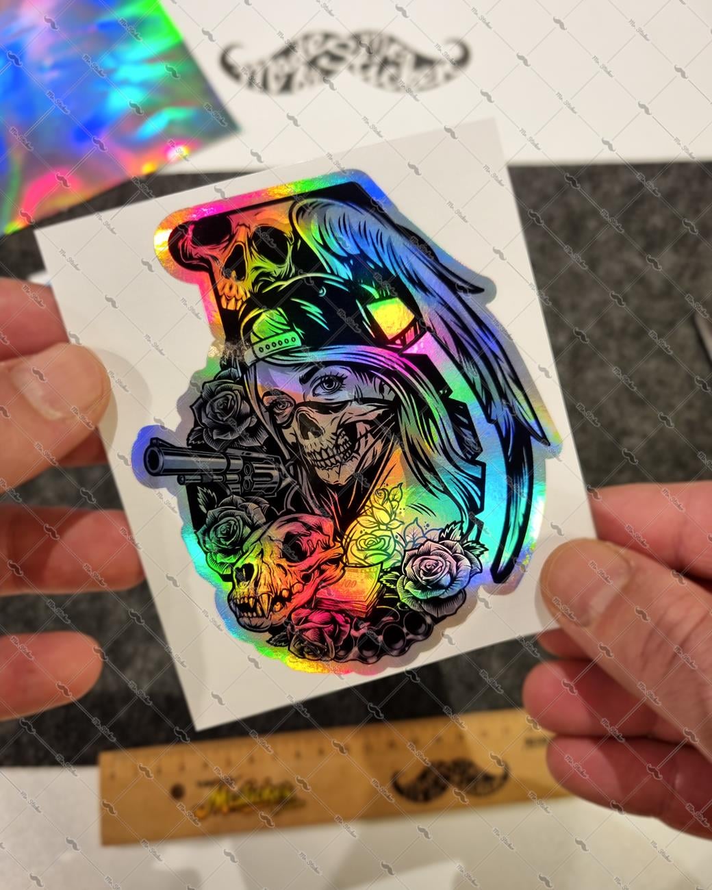 HLG79 Hologram Gangsta Motifli Bomba Etiketi