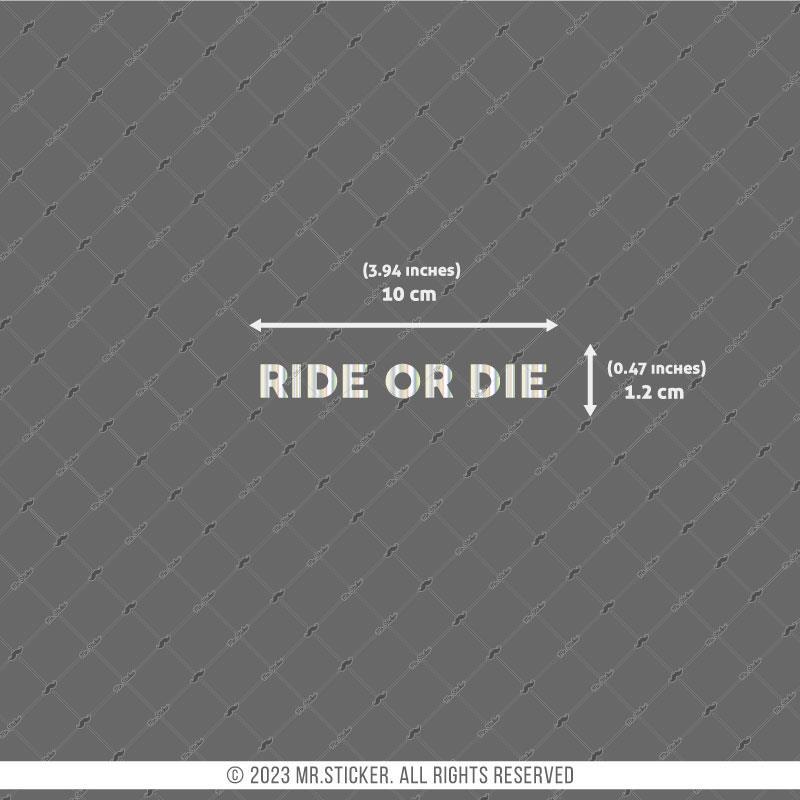 HLG8V2 Hologram Ride or Die Yazılı Kask Vizörü Etiketi 