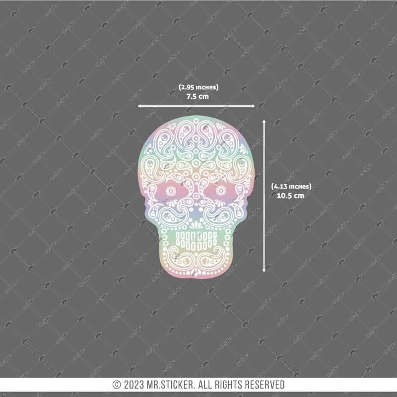 HLG92 Hologram Beyaz Kurukafa Etiketi