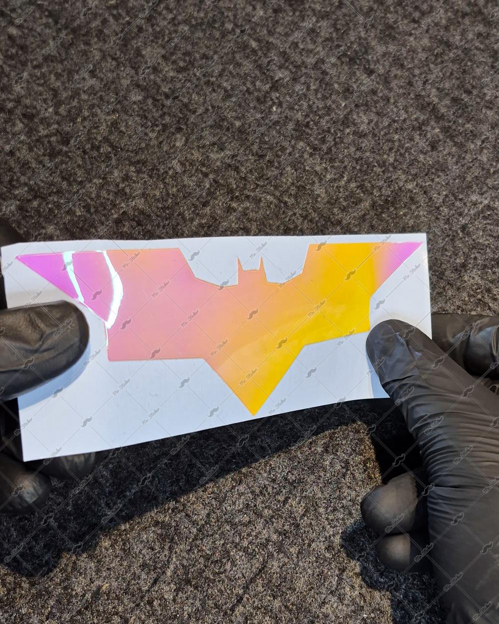 LMT2 Turuncu Pembe Renk Geçişli Özel Seri Yarasa Sticker