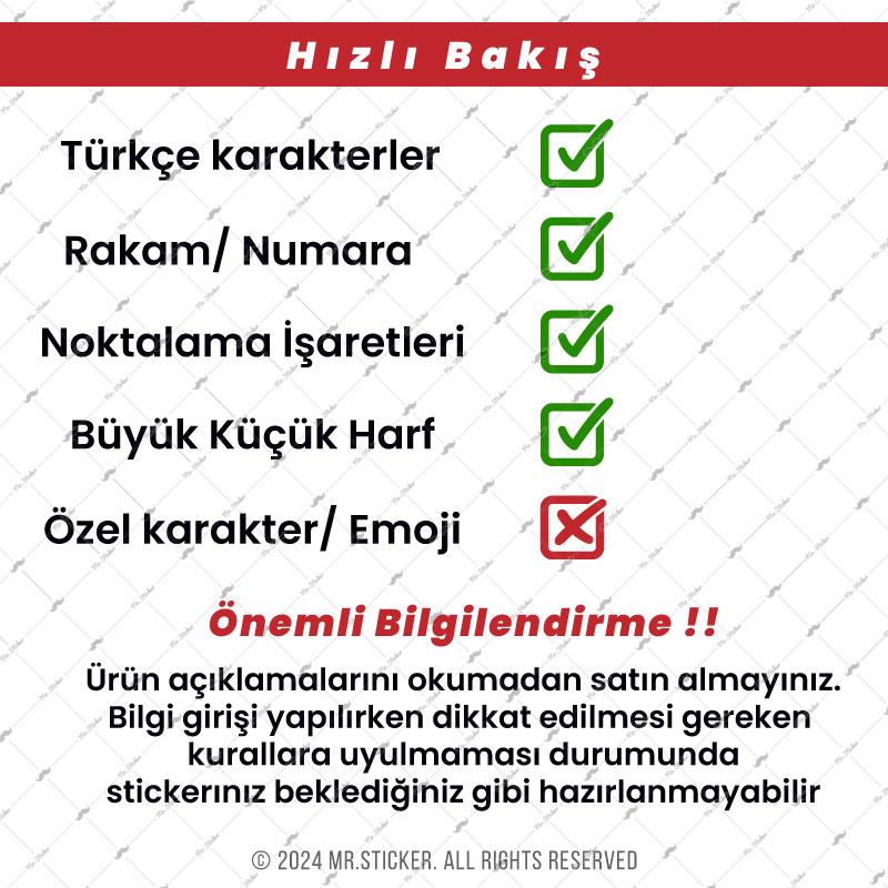 PRS19 Paris Yazı Tipi Avantaj Set 3cm Yükseklik 10 karakter