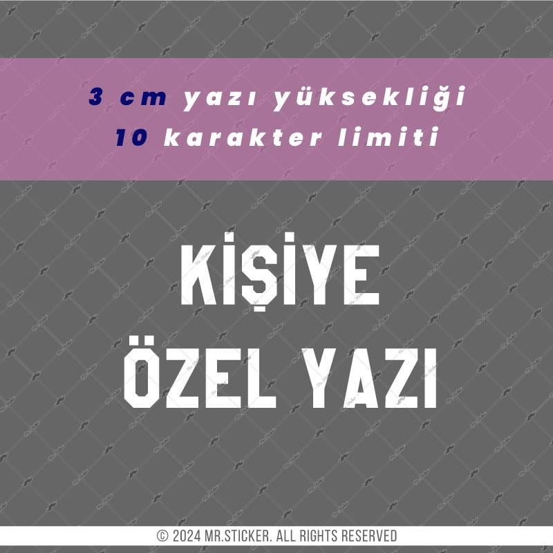 PRS21 New York Yazı Tipi 3cm Yükseklik 10 karakter