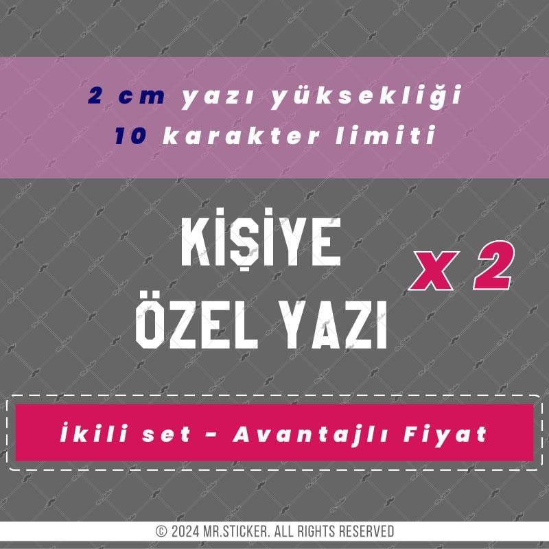 PRS21 New York Yazı Tipi Avantaj Set 2cm Yükseklik 10 karakter
