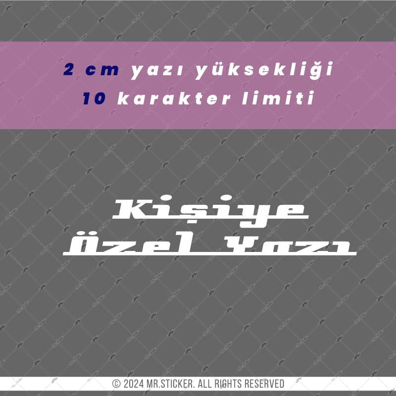 PRS23 Milano Yazı Tipi 2cm Yükseklik 10 karakter