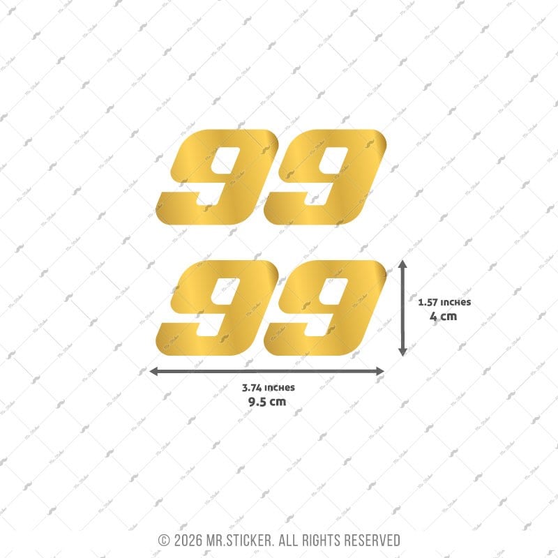 PRS33 Altın Seri Numara Stickerı 2li Set