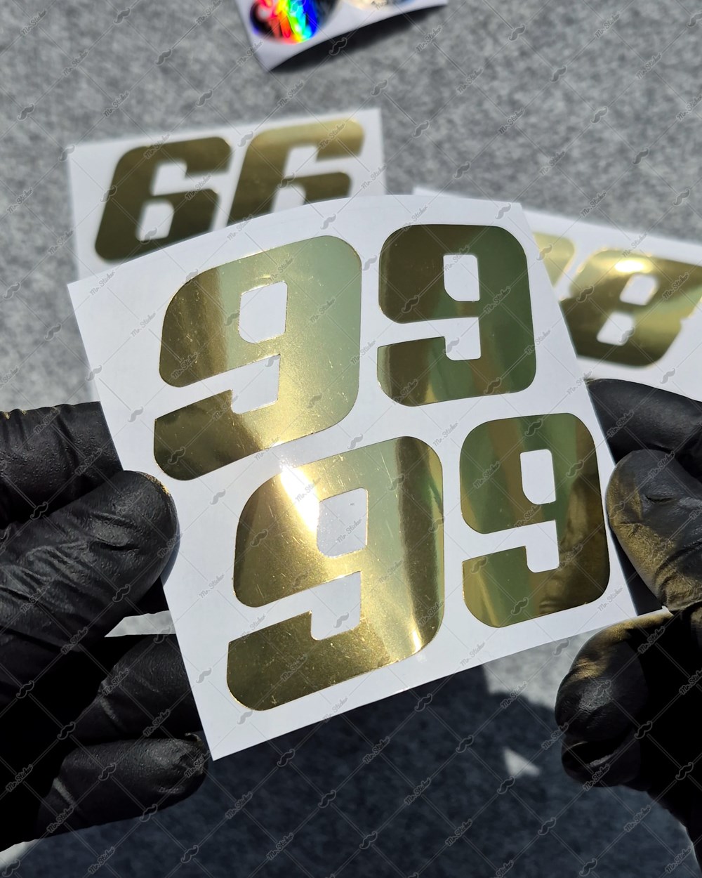 PRS33 Altın Seri Numara Stickerı 2li Set