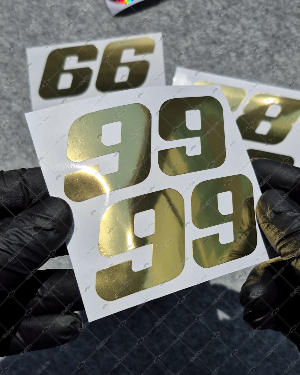 PRS33 Altın Seri Numara Stickerı 2li Set