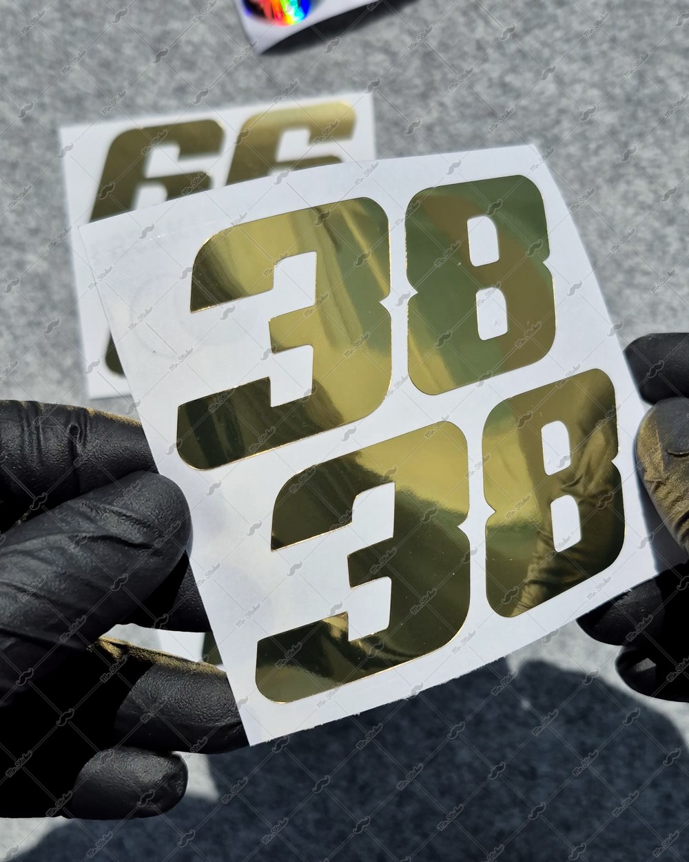 PRS33 Altın Seri Numara Stickerı 2li Set