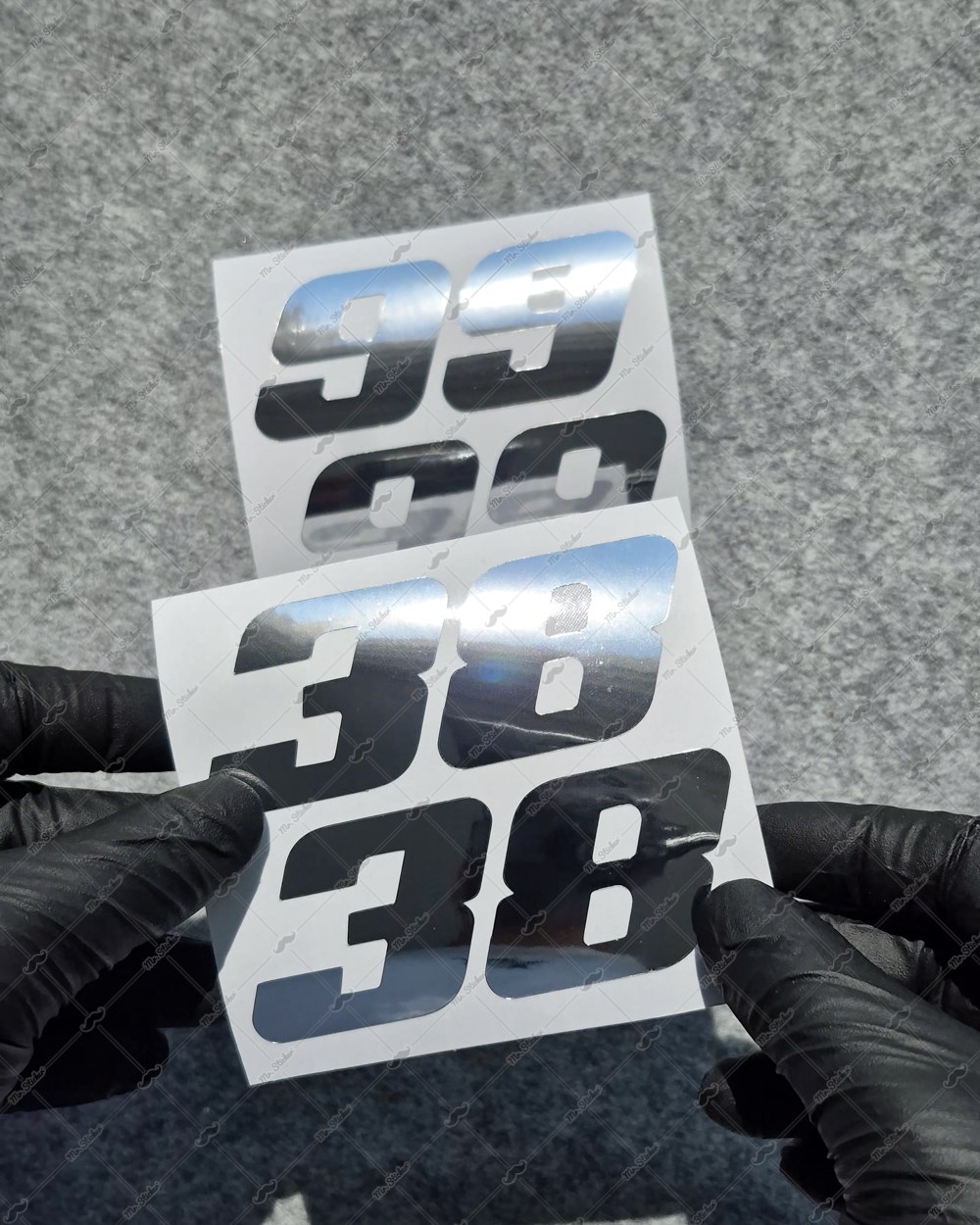PRS32 Krom Seri Numara Stickerı 2li Set
