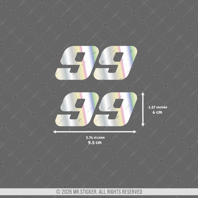 PRS35 Hologram Numara Stickerı 2li Set
