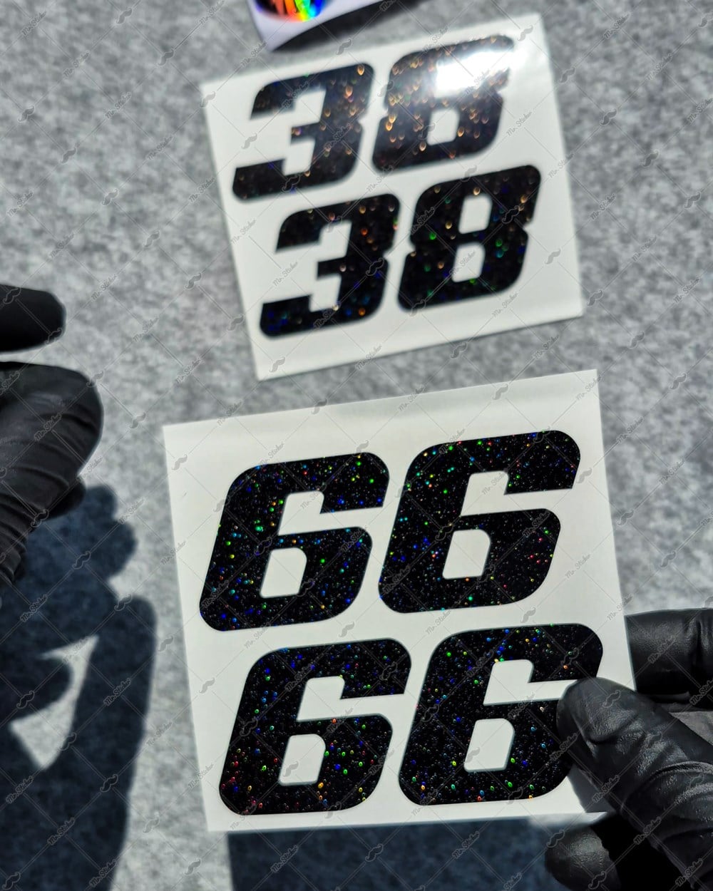 PRS37 Galaxy Efektli Numara Stickerı 2li Set