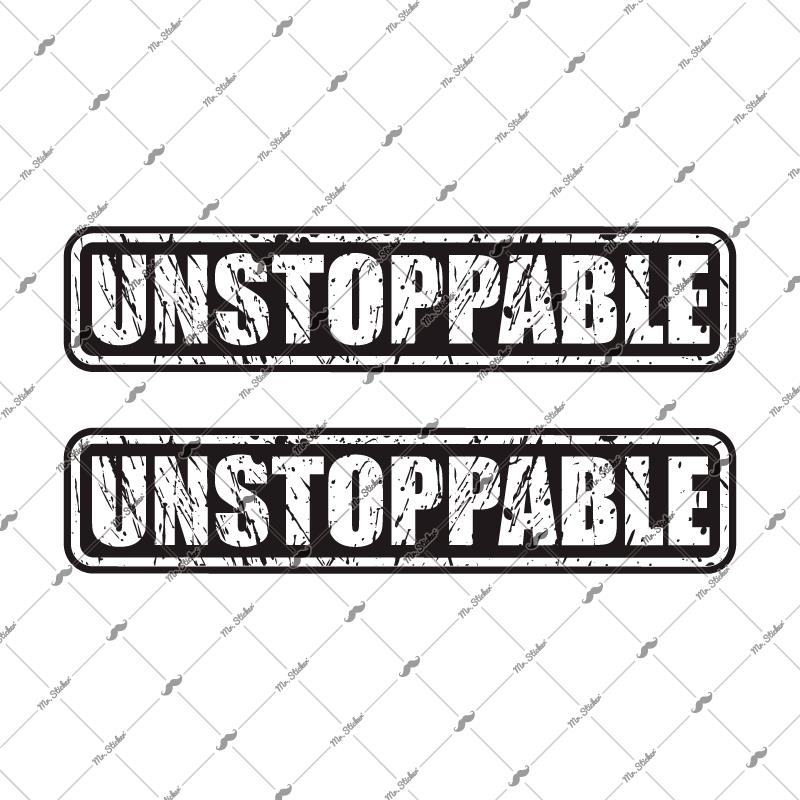 RFHLM134 Reflektif Durdurulamaz (Unstoppable) Yazili Etiket 2li Set
