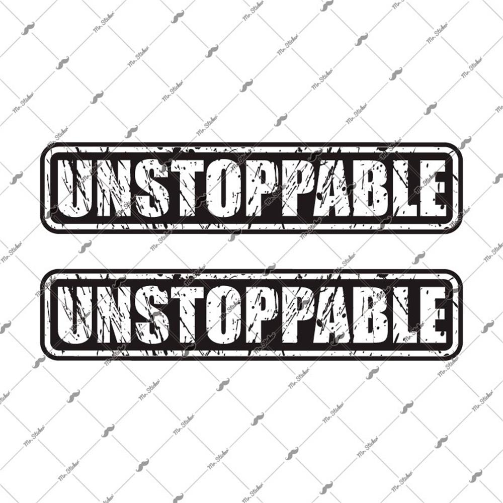 RFHLM134 Reflektif Durdurulamaz (Unstoppable) Yazili Etiket 2li Set