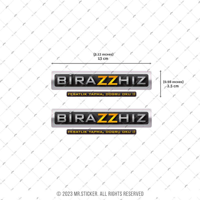 RFHLM163 Reflektif Biraz Hiz Yazili Etiket 2li Set