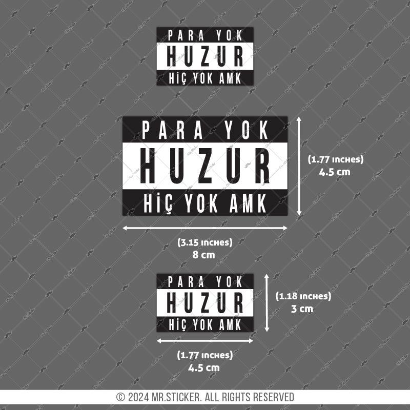 RFHLM204 Reflektif Para Yok Huzur Yok Yazili Etiket Seti