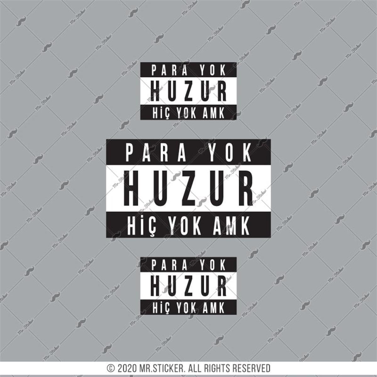 RFHLM204 Reflektif Para Yok Huzur Yok Yazili Etiket Seti