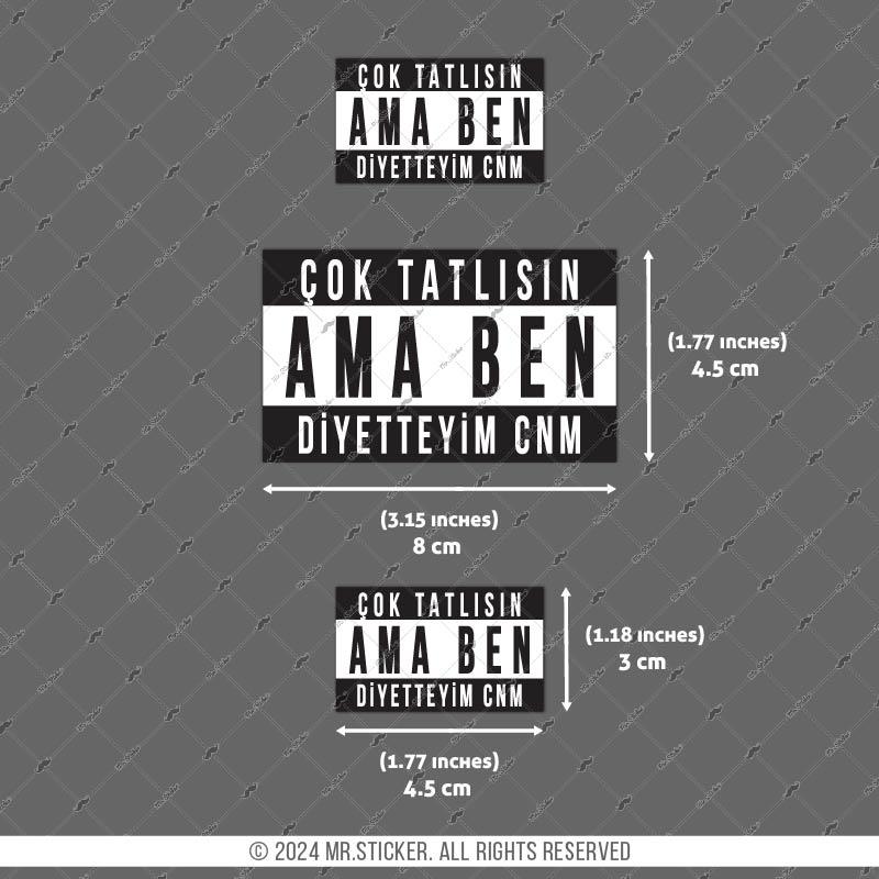 RFHLM206 Reflektif Cok Tatlısın Yazili Etiket Seti