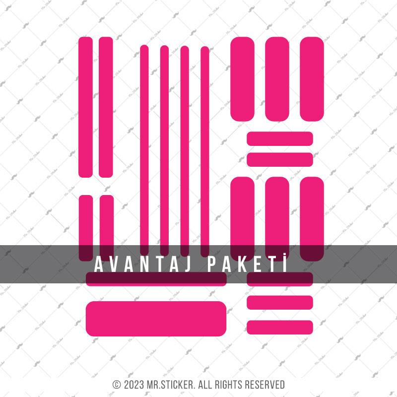 RFHLM269 Reflektif Pembe Şerit Seti 47 Parça