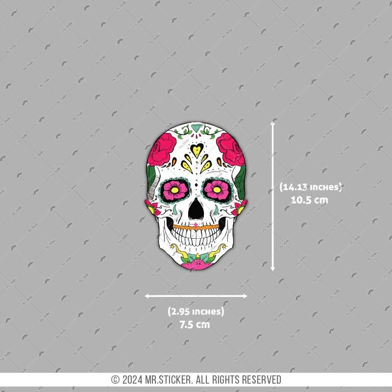 SKL6 Sugar Skull Kurukafa Etiketi