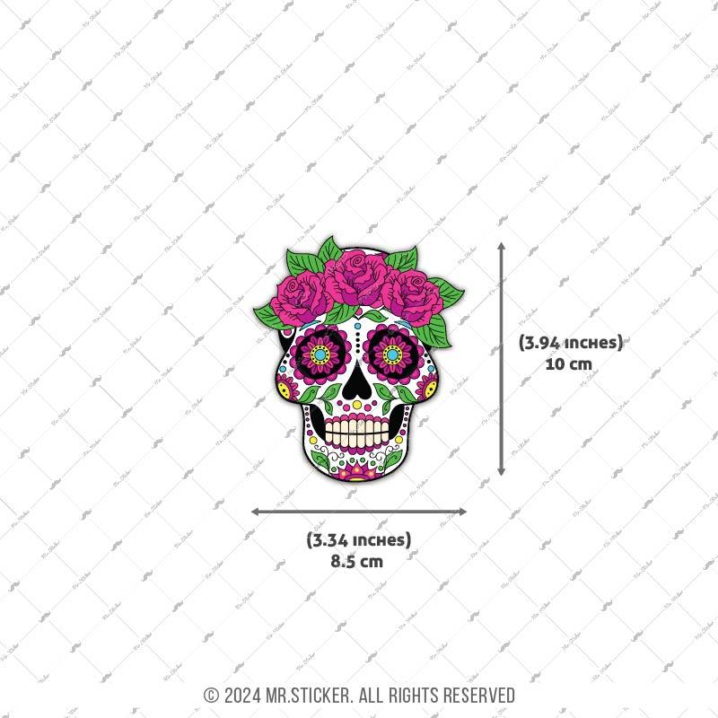 SKL8 Sugar Skull Kurukafa Etiketi