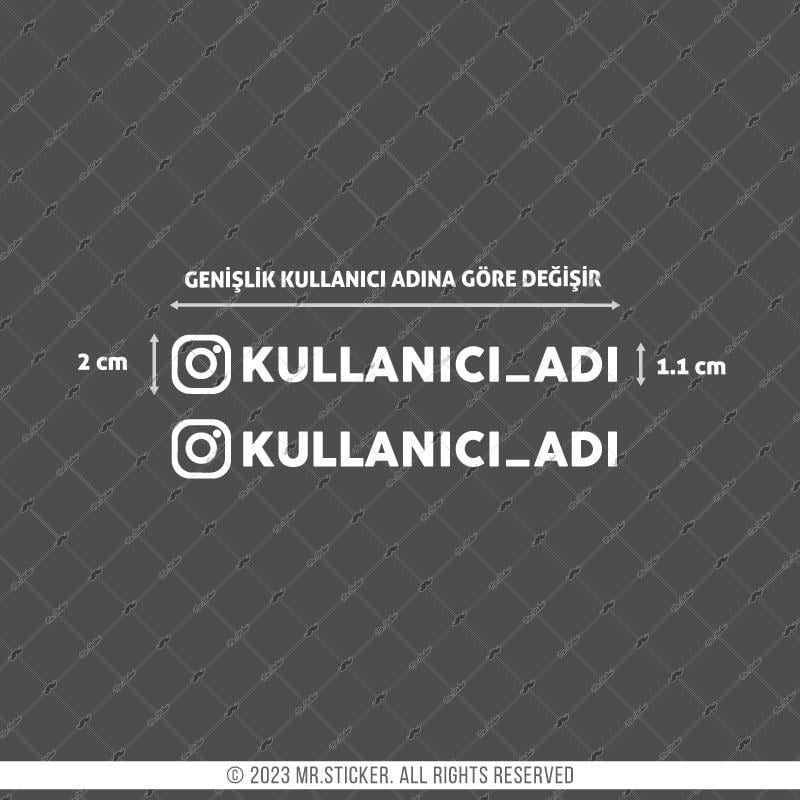 SMINS23 Parlak Beyaz Renk Instagram Kask Vizör Etiketi İkili Set