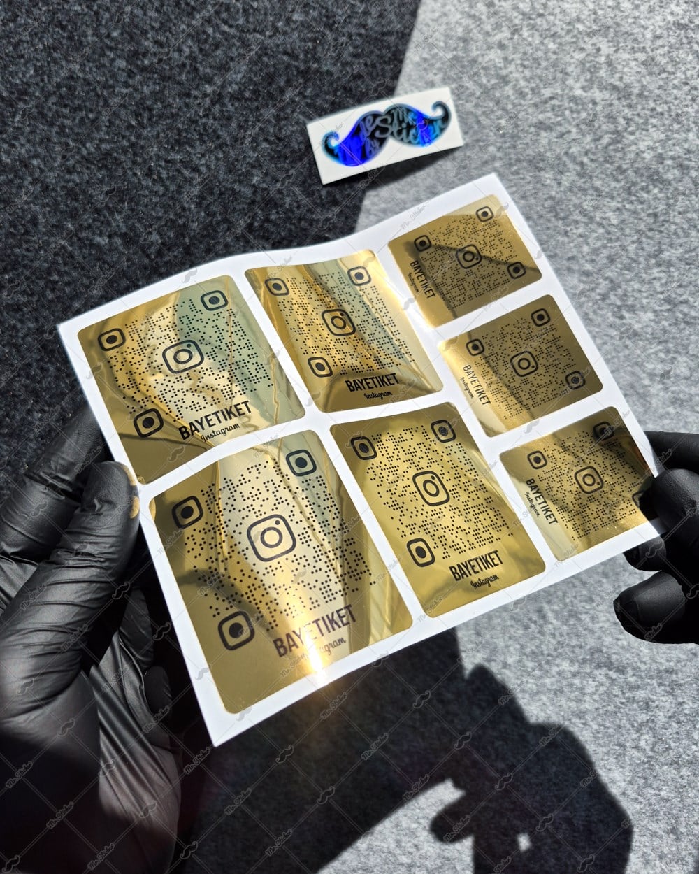SMINS29 Altın Görünümlü QR Instagram Seti 7 Parça