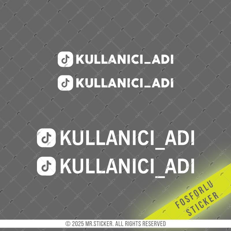 SMTK25 Fosforlu Beyaz Renk TikTok Seti 4 Parca Detay Kesim