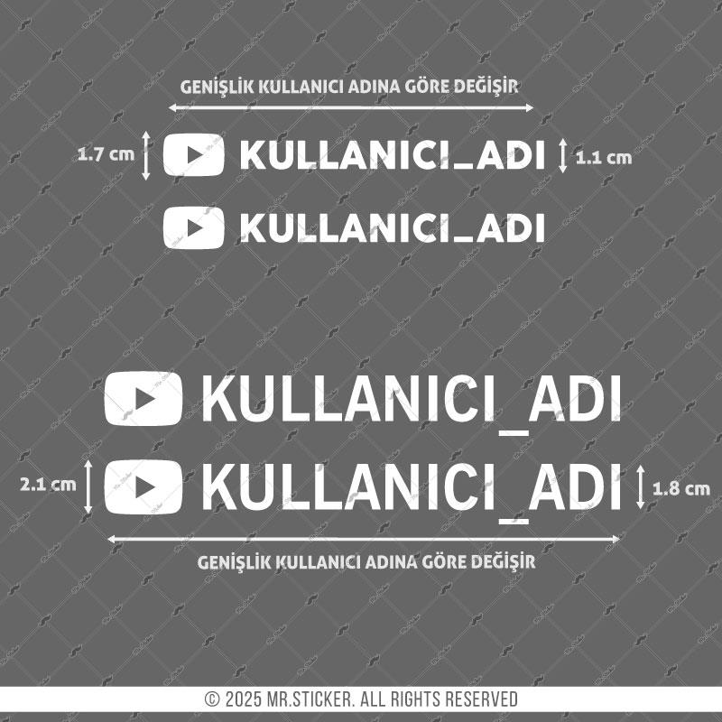SMYTB25 Fosforlu Beyaz Renk YouTube Seti 4 Parca Detay Kesim
